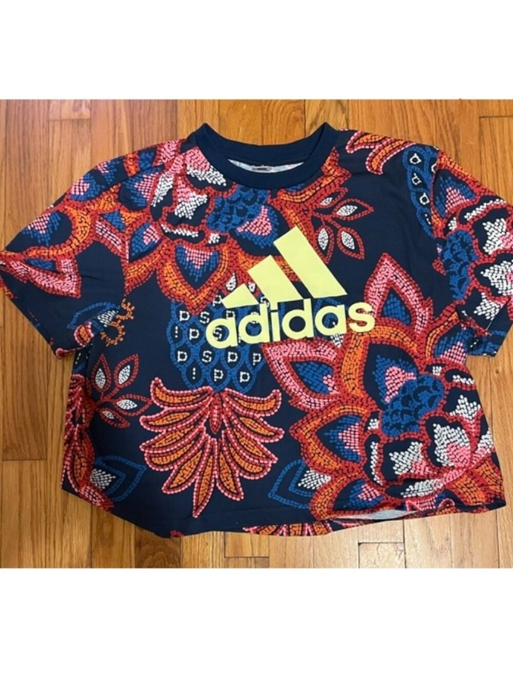 FARM RIO x ADIDAS Floral Paisley Top L Large